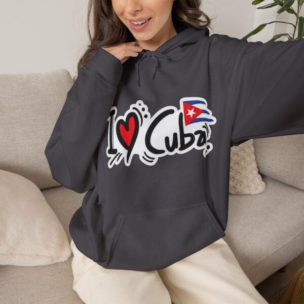 I Heart Cuba Hoodie | Cuban Flag Sleeve Sweatshirt