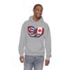 Cuban Canadian Flag Heart Hoodie | Cuba Canada Infinity Ribbon