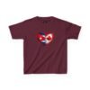 Kids Tee — Heart Flag Design: Cuban & Canadian Pride