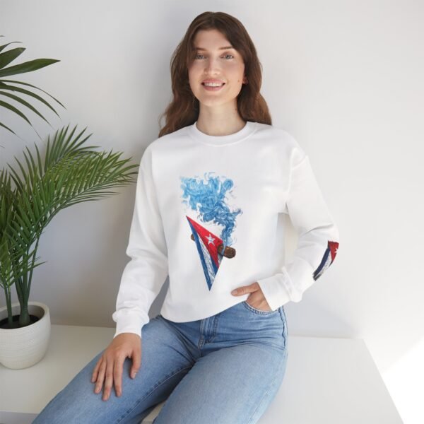 Cuban Flag Cigarette Smoke Crewneck Sweatshirt