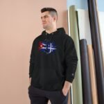 Champion Cuban Pride Hoodie – Cuba & Québec Splash Graphic - Image 5