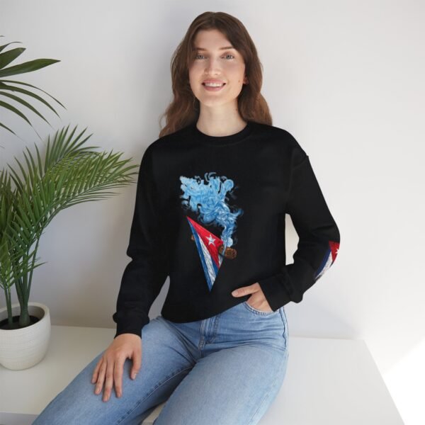 Cuban Flag Cigarette Smoke Crewneck Sweatshirt