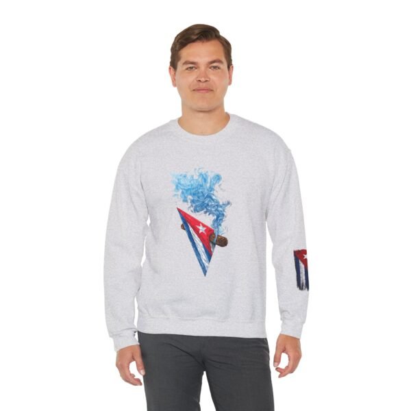 Cuban Flag Cigarette Smoke Crewneck Sweatshirt