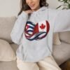Cuban Canadian Flag Heart Hoodie | Cuba Canada Infinity Ribbon