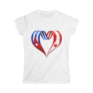 7043251545816859394_2048.jpeg Cuba Canada Heart Flag T-Shirt | Women's Softstyle Tee