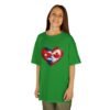 Kids Tee — Heart Flag Design: Cuban & Canadian Pride