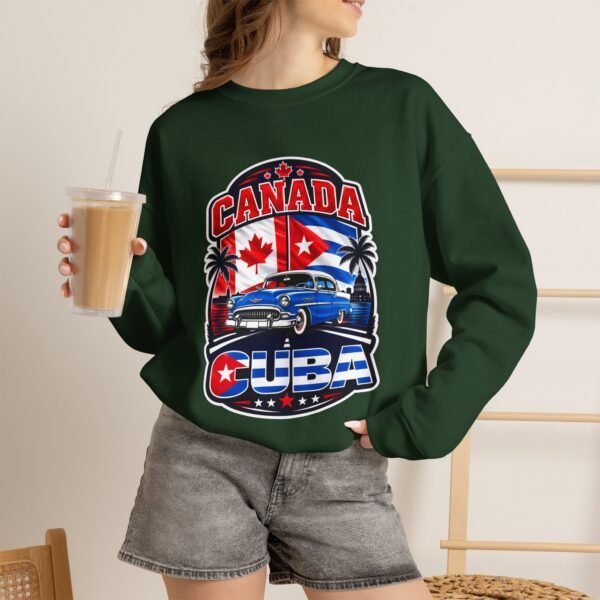 Canada Cuba Vintage Car Crewneck Sweatshirt