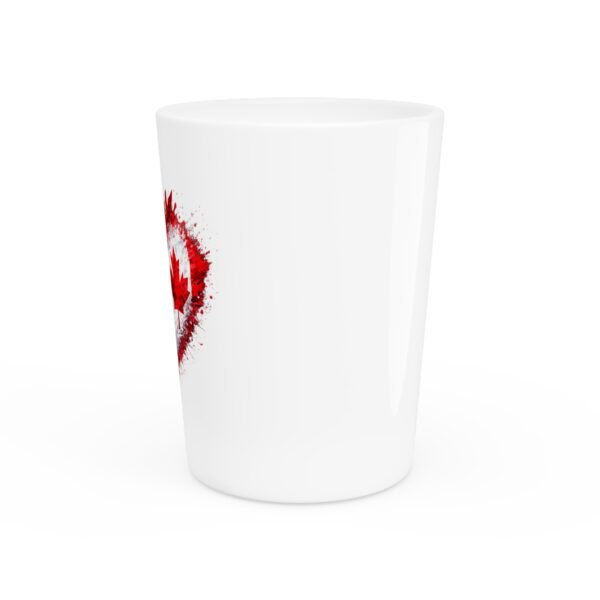 Cuba Canada Heart Flag Shot Glass — Cuban-Canadian Pride Drinking Glass
