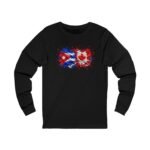 Cuban Flag Paint Splatter Long Sleeve Tee