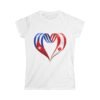 Cuba Canada Heart Flag T-Shirt | Women's Softstyle Tee