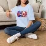 Cuba Canada Flag Splash T-Shirt — Cuban-Canadian Pride Graphic Tee - Image 11