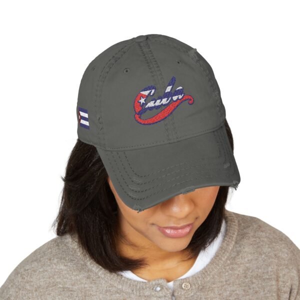 Cuba Script Logo Dad Hat | Distressed Embroidered Cap