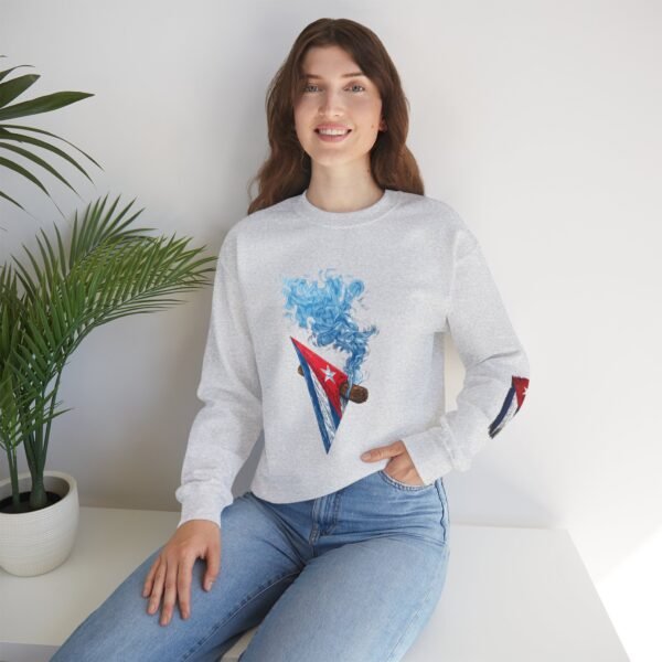Cuban Flag Cigarette Smoke Crewneck Sweatshirt