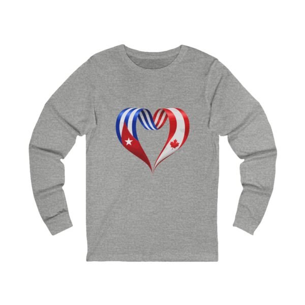 7707296783267095504_2048.jpeg Canada USA Heart Long Sleeve Tee - Canada & USA Flag Love Shirt
