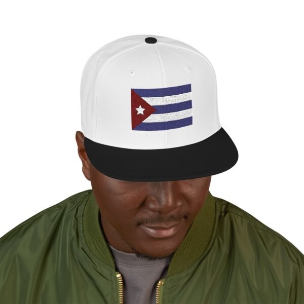 Snapback Hat — Embroidered Cuban Flag Patch