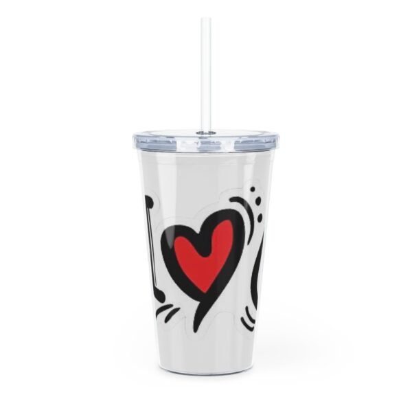 7743934253692282721_2048.jpeg I love Cuba Plastic Tumbler with Straw | Red White Blue
