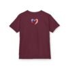 Kids Tee — Heart Flag Design: Cuban & Canadian Pride