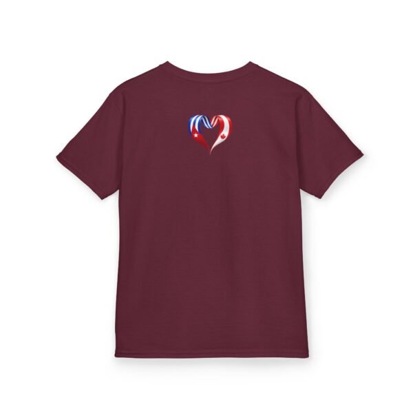 Kids Tee — Heart Flag Design: Cuban & Canadian Pride