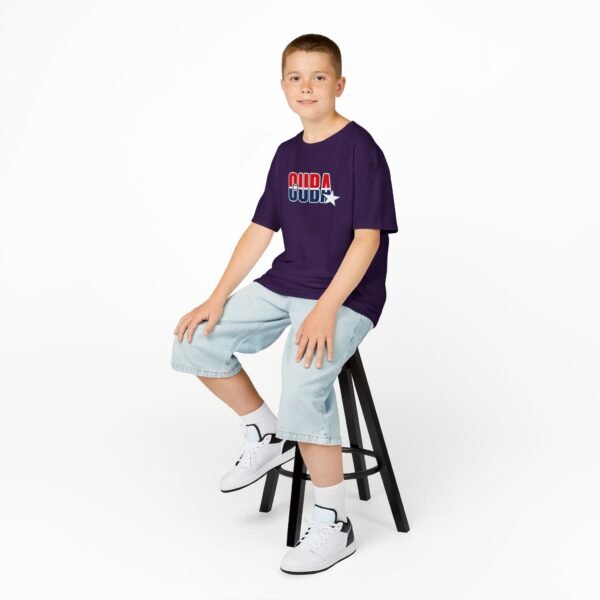 7863676023803351715_2048.jpeg Kids 'CUDA' Retro Star Tee — Patriotic Red & Blue Graphic