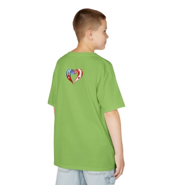Kids Tee — Heart Flag Design: Cuban & Canadian Pride