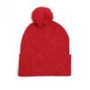 Embroidered Pom-Pom Knit Cap — Retro Cuba Script Beanie
