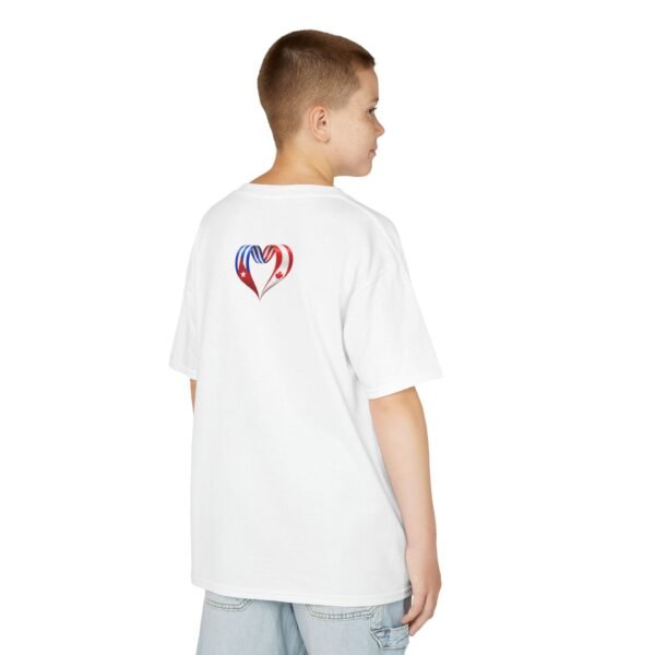 Kids Tee — Heart Flag Design: Cuban & Canadian Pride
