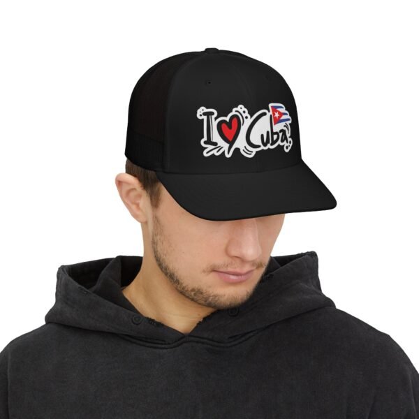 883747833705675019_2048.jpeg I Love Cuba Snapback Cap | Cuban Flag Heart Graphic Trucker Hat