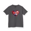 Kids Tee — Heart Flag Design: Cuban & Canadian Pride