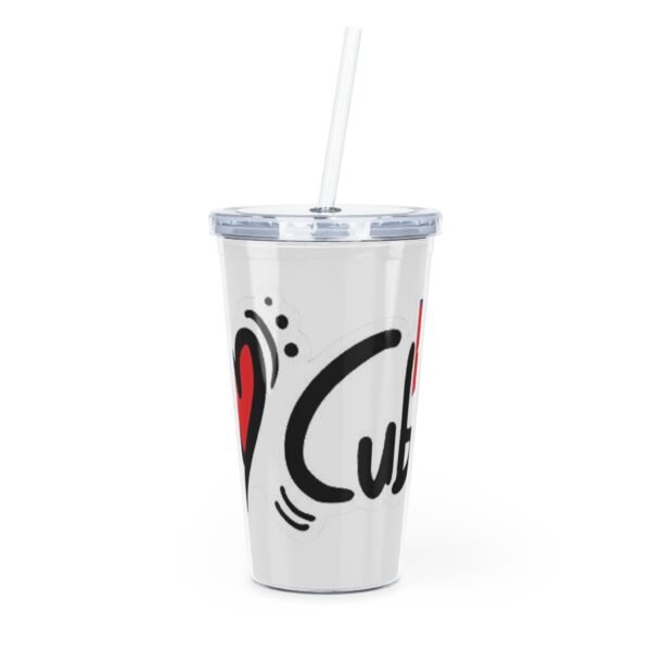 8932240300341291626_2048.jpeg I love Cuba Plastic Tumbler with Straw | Red White Blue