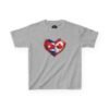 Kids Tee — Heart Flag Design: Cuban & Canadian Pride