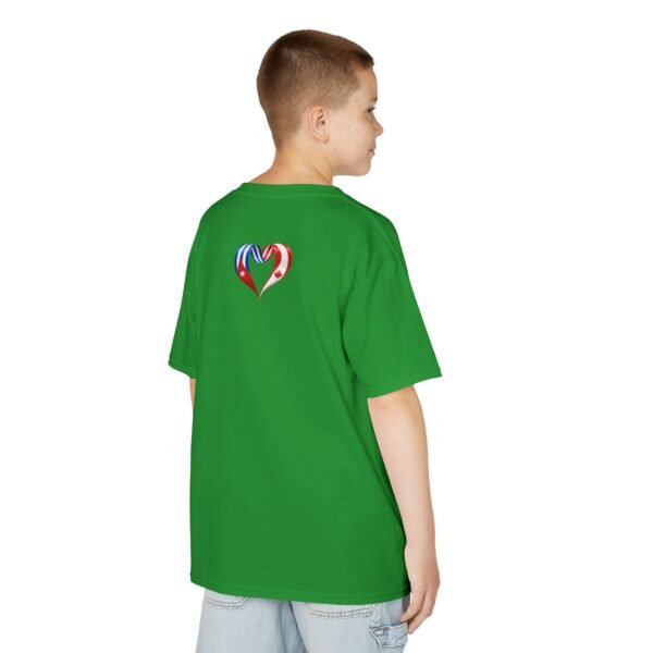Kids Tee — Heart Flag Design: Cuban & Canadian Pride