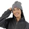 Embroidered Pom-Pom Knit Cap — Retro Cuba Script Beanie
