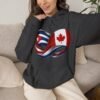 Cuban Canadian Flag Heart Hoodie | Cuba Canada Infinity Ribbon