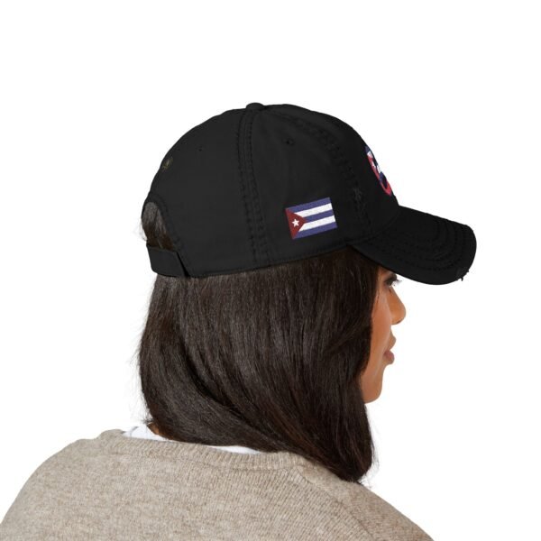 Cuba Script Logo Dad Hat | Distressed Embroidered Cap